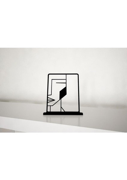 Modern Metal Masa Süsü, Şık Dekoratif Biblo, Siyah Renk, Zarif Tasarım fiyatları