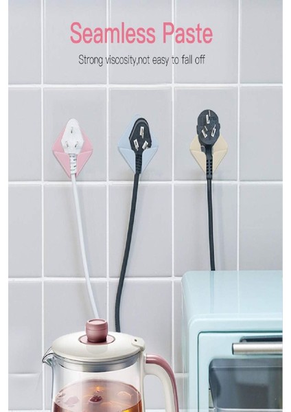 Silikon Fiş ve Kablo Tutucu – Kendinden Yapışkanlı, Ikili Set, Çok Amaçlı, Üçgen Tasarım Organizer indirimleri