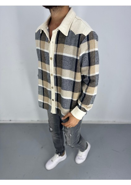 Buldan Kumaş Kahve Ekose Gömlek modelleri