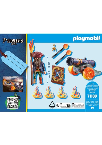 Playmobıl Of The Carribean 71189 Korsan ve Ateş Topu Çok Renkli fiyatları