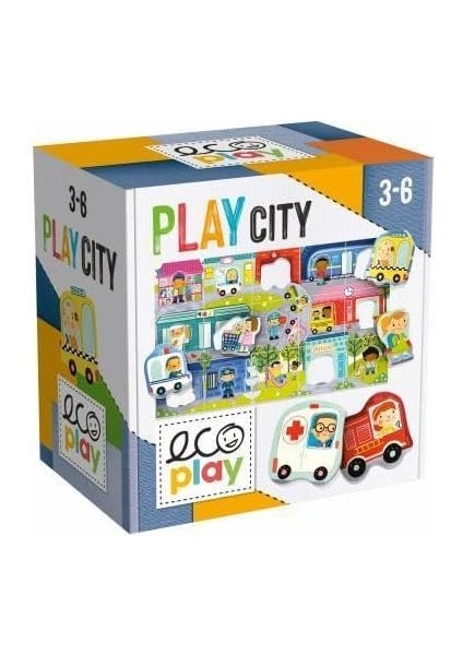 Play City (3-6 Yaş) Eğitici Puzzle