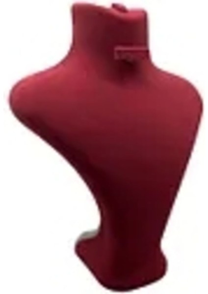 Bordo Süet Kumaş Takım Mankeni, Kolye, Küpe, Yüzük Sergileme Standı modelleri