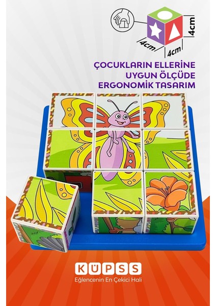 Uçan Hayvanlar 3D Puzzle - 9 Küp 6 Yapboz fiyatları