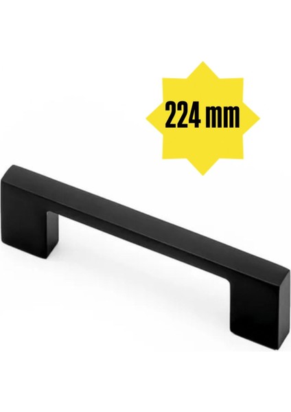 Nazan Siyah Mobilya Dolap Çekmece Kulpu 224MM 1 Adet