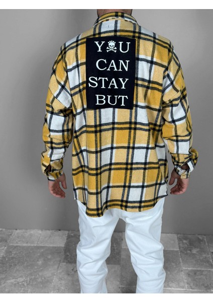 Siyah Çizgili Sarı Oduncu Gömlek fırsatları