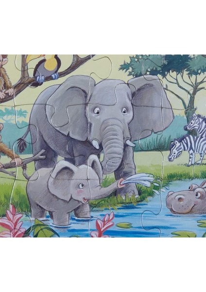 15 Parçalı Çerçeveli Puzzle HAYVANLAR-061365