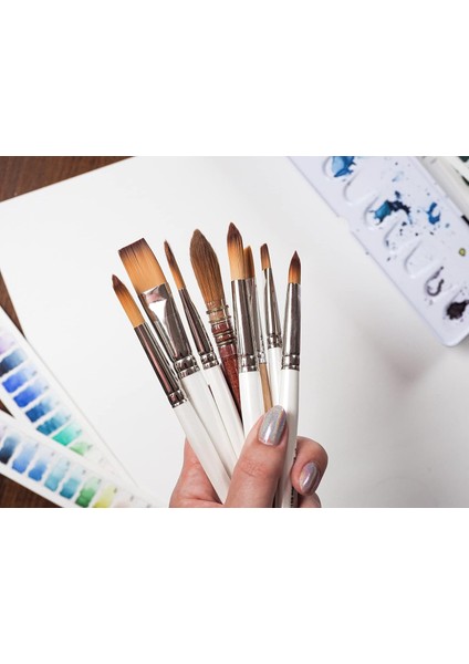 Memory Point Sentetik Fırça Yan Kesik Fırça No: 14 indirimleri