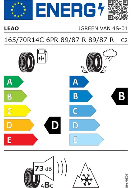 165/70 R14C 6pr 89/87R Igreen Van 4s Oto 4 Mevsim Lastiği (Üretim Yılı: 2024)