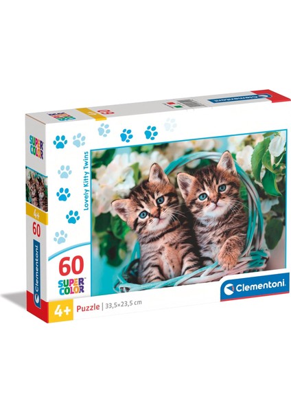 Clementonı 60 El. Super Kolor Lovely Kitty Twins [puzzle]