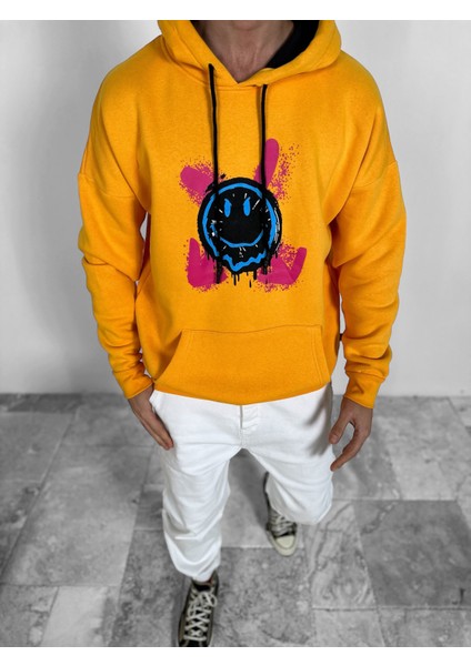 Üç Iplik Şardonlu Baskılı Hollywood Hoddie