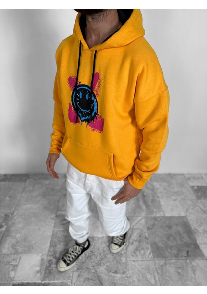 Üç Iplik Şardonlu Baskılı Hollywood Hoddie fiyatları