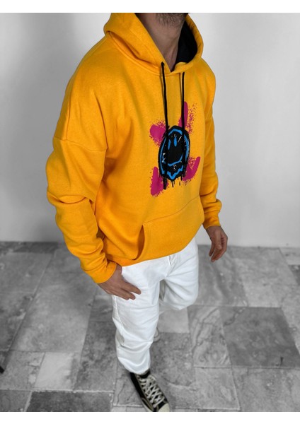 Üç Iplik Şardonlu Baskılı Hollywood Hoddie modelleri