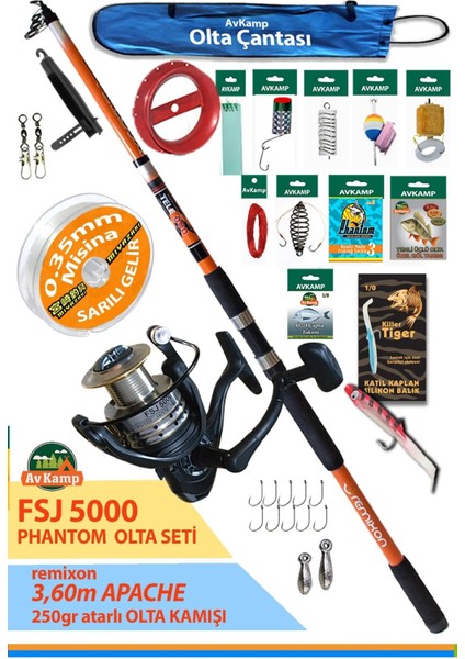 Avkamp Phantom 3.60 Metre 250GR Atarlı Olta Seti