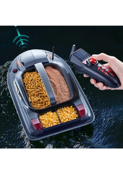 Sazan Yemleme (Tekne ve Botu)Gps Model Tek Kumanda 650 Metre Oto Pilot Eve Dönüş Otomotik Büyük Boy