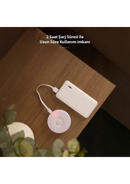 10 Adet Akıllı Hareket Sensörlü Kablosuz LED Spot Lamba USB Şarjlı Dolap Içi Aydınlatma
