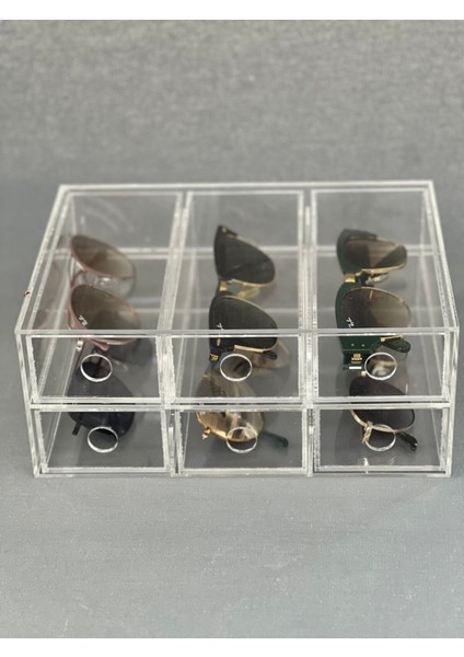 6 Çekmeceli Yatay Gözlük Standı Pleksi fiyatları