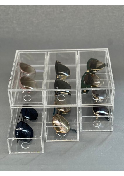 6 Çekmeceli Yatay Gözlük Standı Pleksi fırsatları