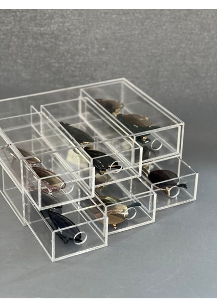 6 Çekmeceli Yatay Gözlük Standı Pleksi indirimleri