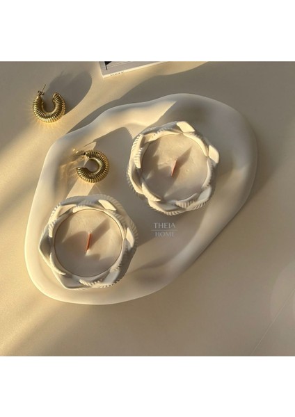 2'li Beyaz Doğal Renk Soya Mum Seti, Vanilya ve Lotus Kokusu