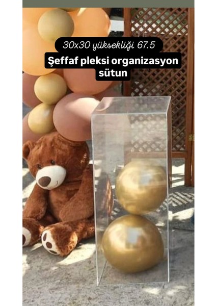 Şeffaf Pleksi Organizasyon Sütun