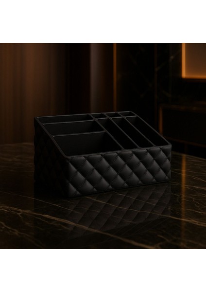 Şık Makyaj Organizeri, Masaüstü Düzenleyici ve Kozmetik Kutusu, Siyah, Beyaz, Pembe, Altın