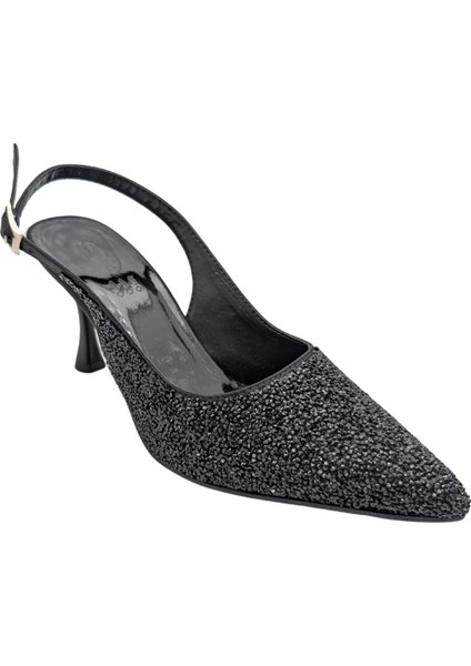 Kalindra | Kadın Taş Kaplamalı Arkası Açık Abiye Ayakkabı - Siyah - 40 fırsatları