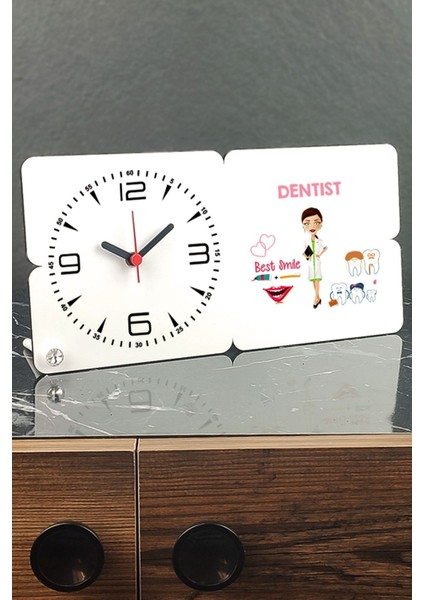 Şık Ahşap Masa Saati, Zarif ve Kullanışlı Dekoratif Saat