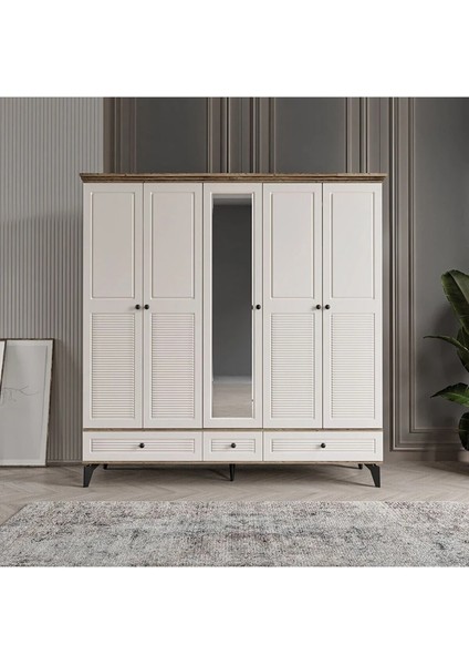 Inci 5 Kapaklı Aytaşı Gardırop Tamamı Mdf fiyatları