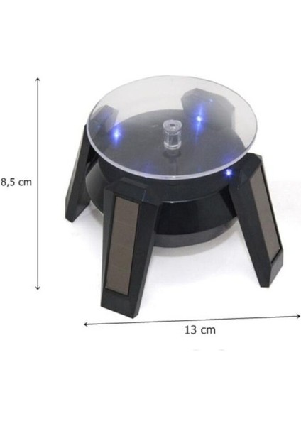 Siyah Solar Döner Ürün Standı Ayaklı, Dayanıklı ve Şık Tasarım