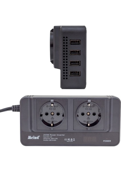 12V'DEN 220V'E Çeviren 200W Usb'li Taşınabilir Invertör modelleri