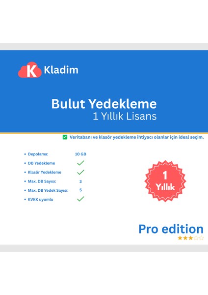 Bulut Yedekleme-yıllık Pro-windows Uyumlu Sql&dosya Backup-yerli Sunucu-yüksek Ssl Güvenlik
