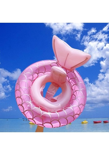 Pembe Kuyruklu Deniz Kızı Simit Bebek Simidi + Intex Şişirme Pompası + 1 Adet Onarım Yaması