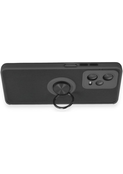 Xiaomi Redmi Note 12 5g Kılıf Montreal Yüzüklü Silikon Kapak - Siyah Drstr