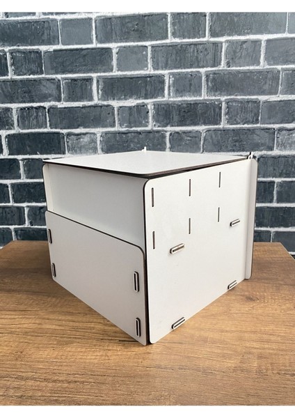 7 Gözlü Ahşap Makyaj ve Takı Düzenleyici Aynalı Organizatör Beyaz indirimleri