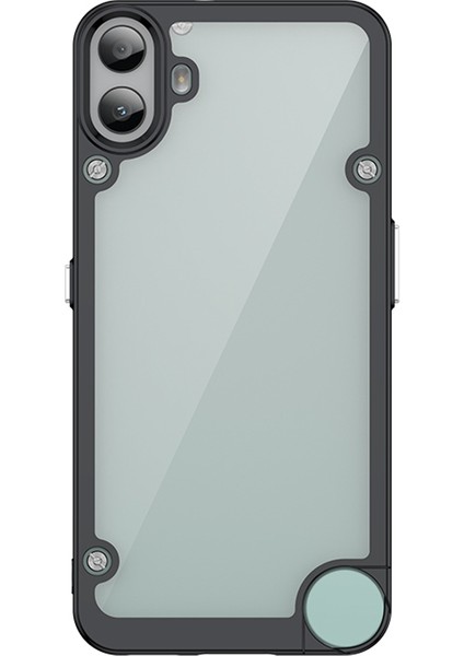 For Nothing Cmf Telefon 1 Darbeye Dayanıklı Kılıf Tpu+Akrilik Koruyucu Şeffaf Telefon Kılıfı-Siyah (Yurt Dışından)