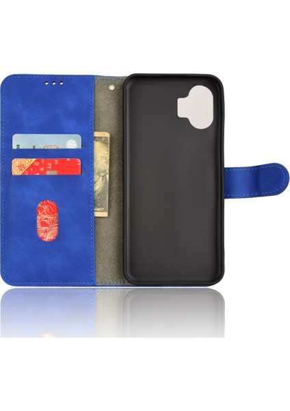 Hiçbir Şey Için Telefon(2)Telefon Kılıfı Standı Cilt Dokunuşlu Cüzdan Pu Deri Tam Koruma Telefon Kılıfı-Mavi (Yurt Dışından) modelleri