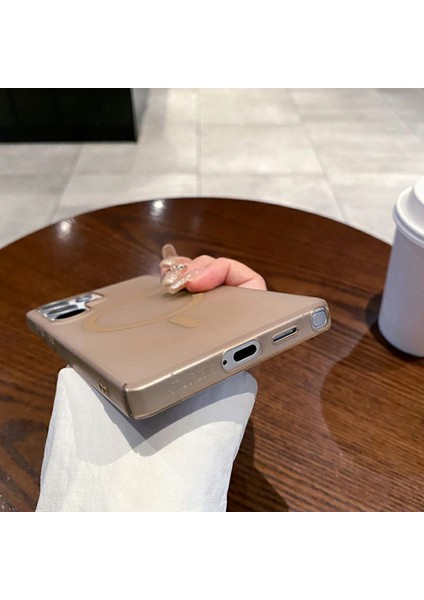Hiçbir Şey Için Telefon (2) Manyetik Kılıf Magsafe Buzlu Pc Telefon Kılıfı ile Uyumlu Kamera Lens Koruyucu-Çöl Altını (Yurt Dışından) fırsatları