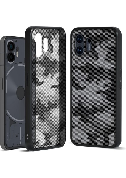 Ibmrs For Nothing Telefon(2)Kılıflar Darbeye Dayanıklı Tpu+Pc Telefon Kılıfı Ince Uyumlu Kabuk-Sanatsal Kamuflaj (Yurt Dışından)