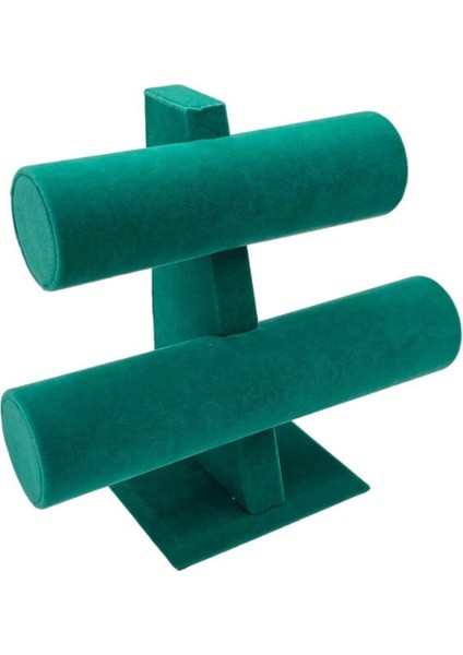 Yeşil Renkli Ikili Bileklik ve Saatlik Şık Stand