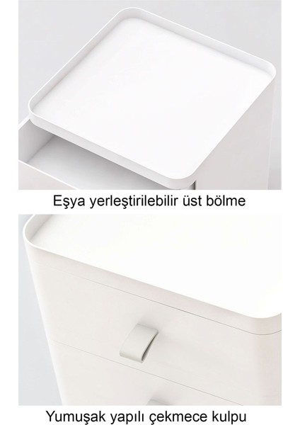 Beyaz Çok Katlı Çok Amaçlı Makyaj ve Takı Organizeri