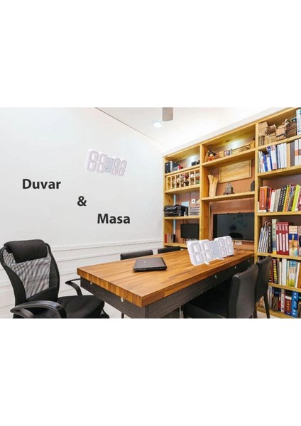 Siyah Dijital LED Saat, Uzay Temalı Dekoratif Masa ve Duvar Saati fırsatları