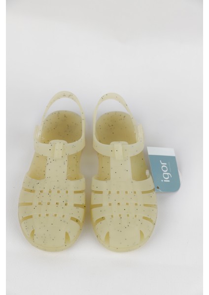 30-34 Numra Arası Clasica V.black Glitter Sandalet - Krem