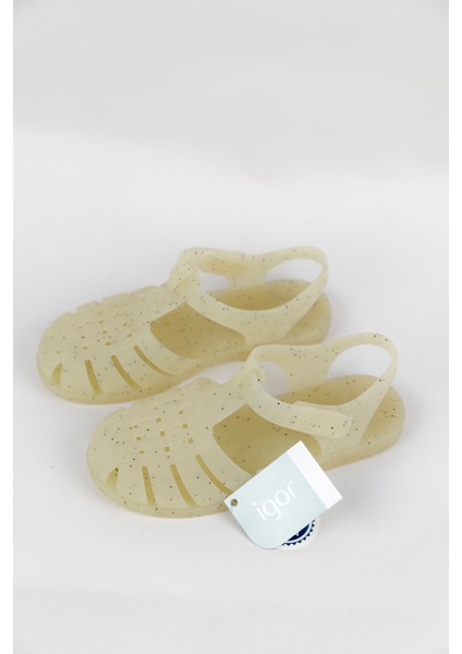 30-34 Numra Arası Clasica V.black Glitter Sandalet - Krem