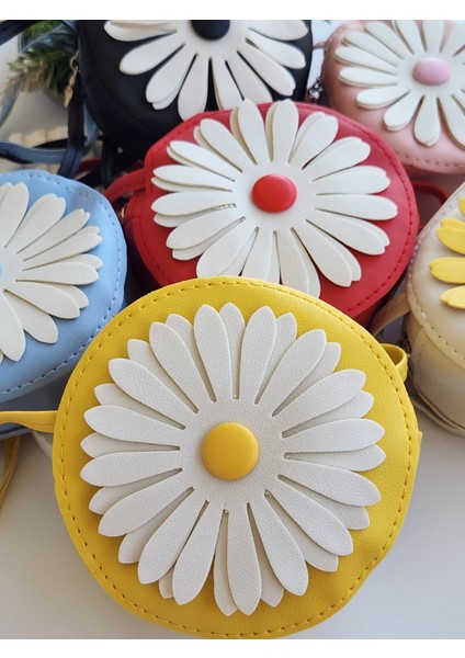 Çiçek Papatya Model Yuvarlak Kız Çocuk Çantası fırsatları