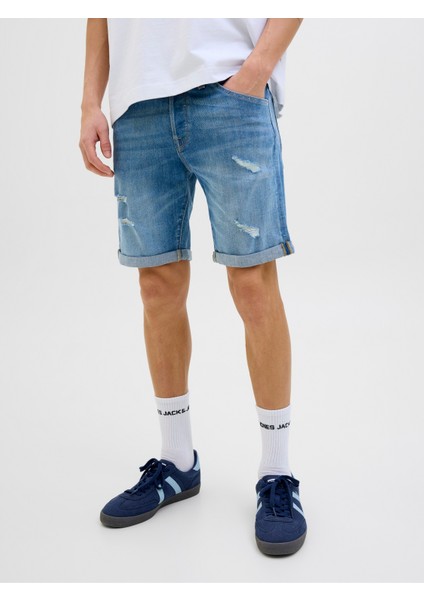 Jack Jones Erkek Likralı Kot Şort 12269608