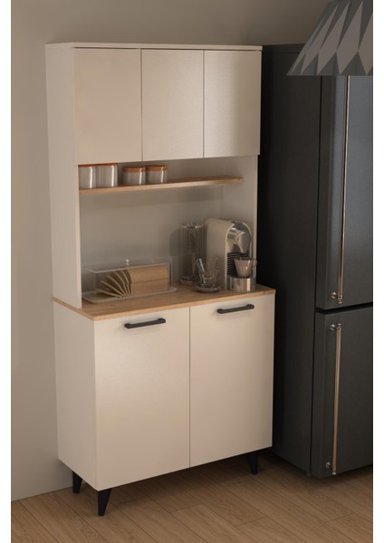 Kahve Köşesi Çok Amaçlı Dolap Mutfak Dolabı 195X90X40