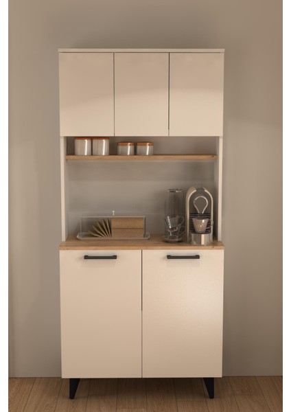 Kahve Köşesi Çok Amaçlı Dolap Mutfak Dolabı 195X90X40
