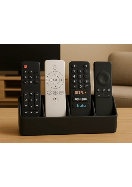 Modern 4 Bölmeli Modern Kumanda Standı ve Düzenleyici