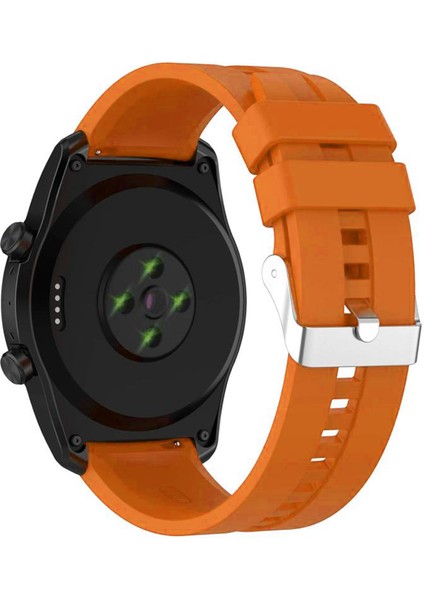 Samsung Watch Active 2 44 mm ile Uyumlu Tokalı Çizgi Desen Silikon Kordon Kayış - FC1069