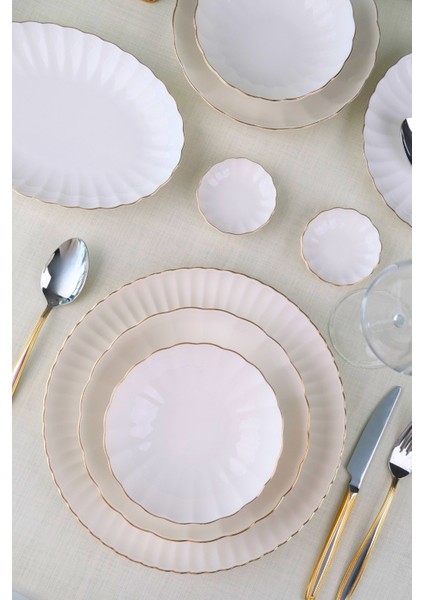 Bone Luz Form Yemek Takımı Altın 32 Parça 6 Kişilik fiyatları